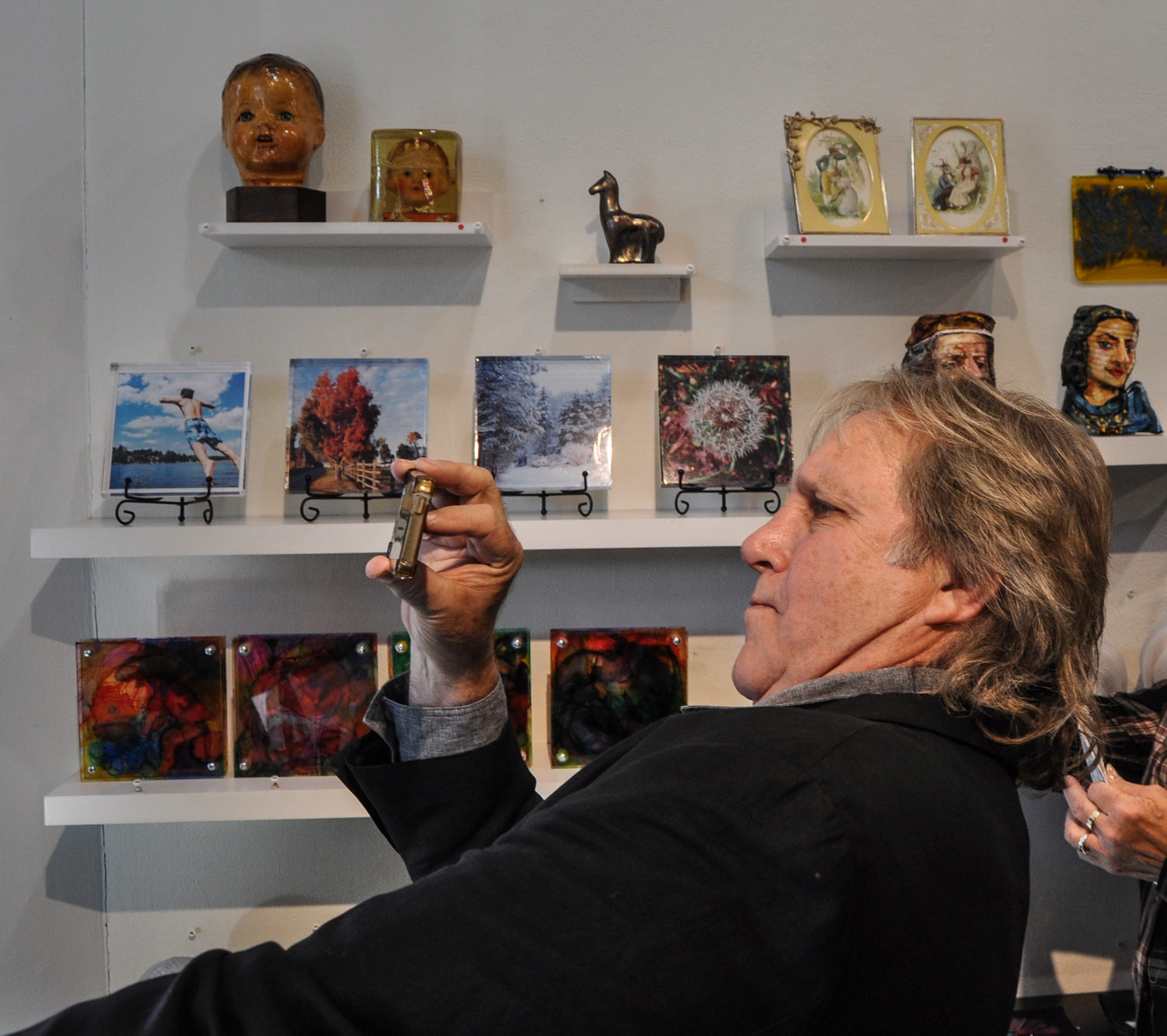 DVAA Gallery director Rocky Pinciotti at last year’s “Art in Sixes” exhibit.